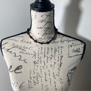 Elegant Garnet Beaded Necklace with 925 Silver Closure EUC